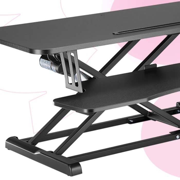 Spacetronik SPR-137LB electric riser under a large display